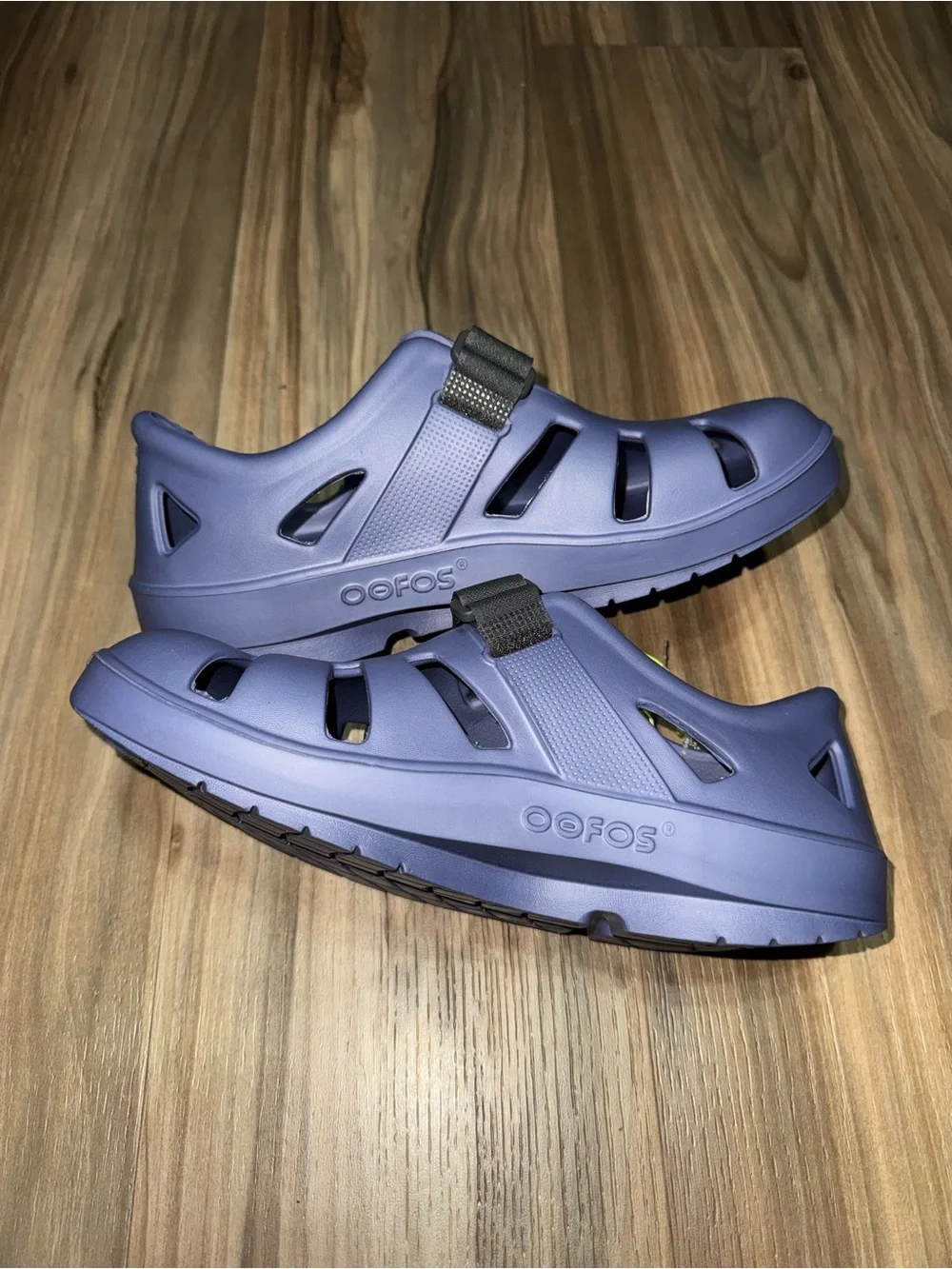 OOFOS Oocandoo Recovery Sandal Mens Size 9 Womens Size 11 Water Drop Blue NWT